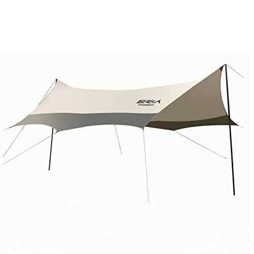 KEEYTT Waterproof Camping Tarp Shelter With Poles,Anti-Uv Sun Shade Lightweight Shelter For Beach, Camping, Fishing, Picnic for Car Windows, Taxi, Store Front