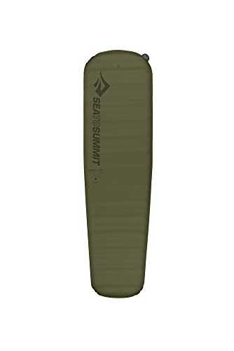 Sea to Summit - Camp Plus Self Inflating Sleeping Mat Regular - Thick - Comfort & Warmth - Stuff Sack, Repair Kit & Pillow Lock System - 4 Season - For Camping - 183x 51cm - Green - 880g