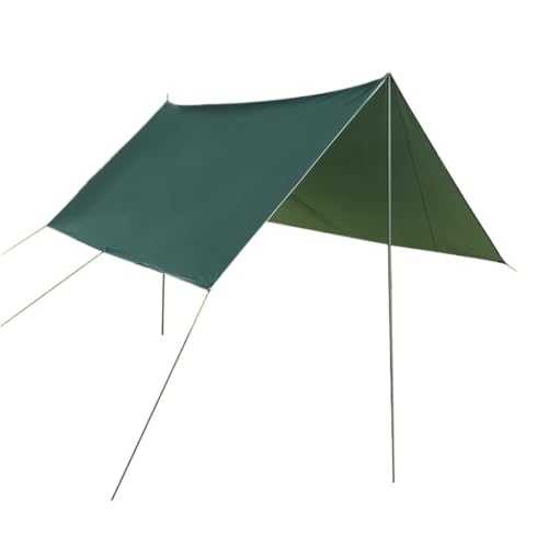 SYLGXH Sunscreen Awnings Outdoor Canopy Camping Pergola Outdoor Multi-person Canopy Anti-UV Silver-coated Hexagonal Canopy Awning Tent Garden Carports(Green)