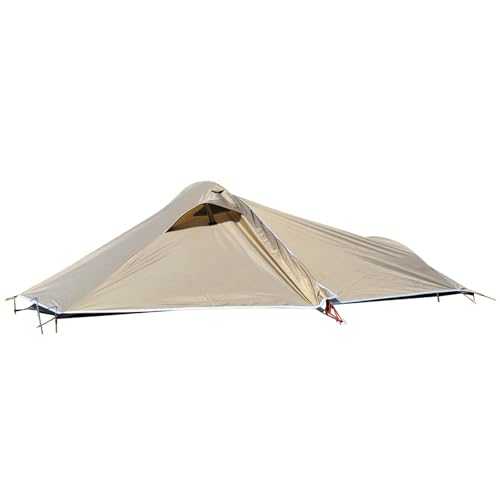 Camping Tent - 1 Person Portable Canopy, Sturdy Alumium Poles Backpacking Tent Waterproof, Ultralight Aluminum Pole Windproof Camping Tent, Lightweight Outdoor Shelter for Camping, Hiking, Fishing