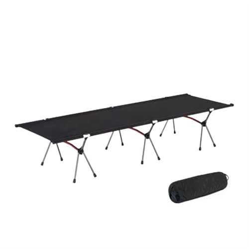 Camping Bed Hiking Portable Ultralight Outdoor Travel Folding Bed High And Low Dual-use Tent Bed Lightweight for Travel(Black)