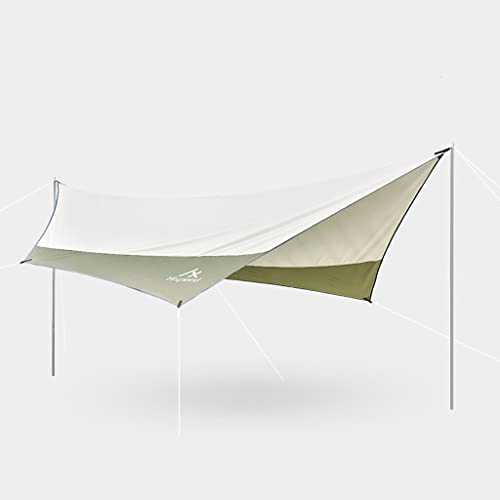 ELzEy Tent Tarp Waterproof Rain Fly Tent ，Anti-UV, Lightweight Waterproof Camping Shelter For Outdoor, Travel, Sunshade,440 X 470cm for Camping, Travel, Outdoor, Hammocks