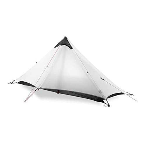 Tent 2 Person 1 Person Outdoor Ultralight Camping Tent 3 Season 4 Season Professional 15D Silnylon Rodless Tent (Color : 1)