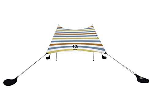 Tents Grande Beach Tent, 7ft Tall, 9 x 9ft, Reinforced Corners and Cooler Pocket (Vintage Stripes)