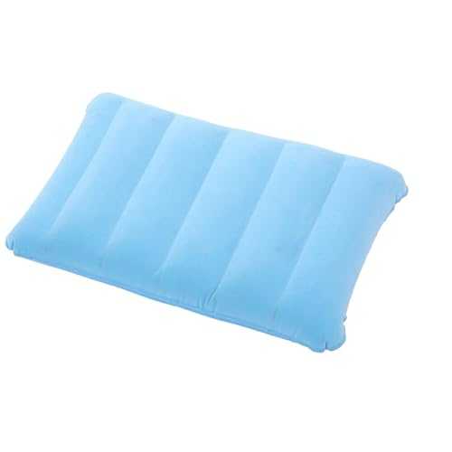 AOLUOER 47x30cm Inflating Pillows Portable Camping Cushion Pillow Foldable Comfortable For Neck & Lumbar Support(Sky Blue)