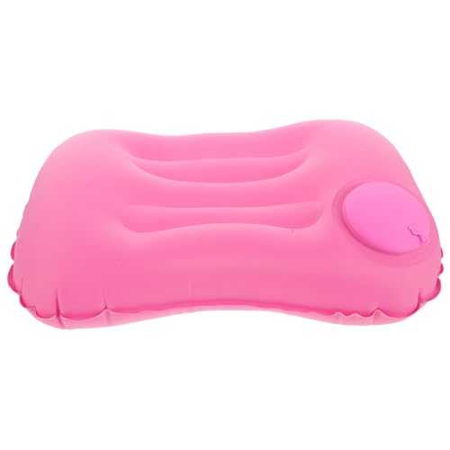 BESTonZON Inflatable Camping Pillow Tpu Air Travel Neck Pillow Ergonomic Compact Lightweight for Hiking Backpacking Outdoor Use Pink