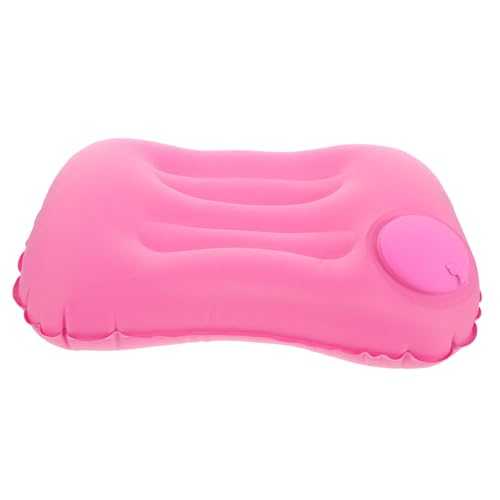 Happyyami Inflatable Camping Pillow TPU Ergonomic Travel Pillow for Outdoor Hiking Backpacking & Camping Compact and Comfortable Air Pillow Pink