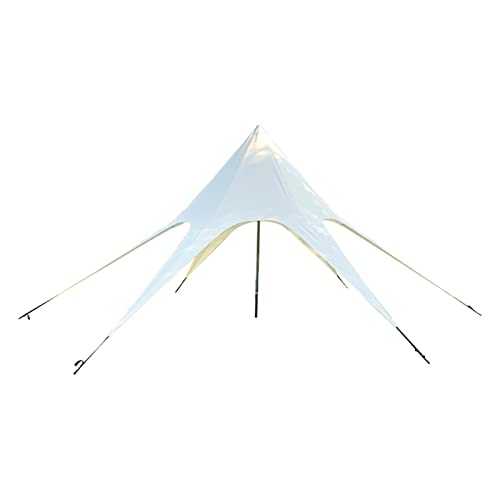 Portable Beach Canopy Sun Shelter - Ultimate UPF50+ Protection for Beach, Camping, Fishing, and Picnics - White 6M