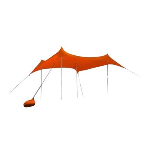 Beach Canopy Tent for 5-6 People Windproof Beach Sun for Camping(10X10Ft Orange)