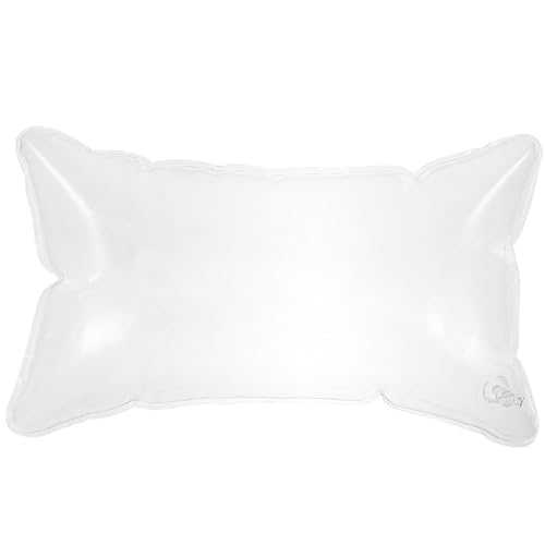 MAGICLULU Transparent Pillow Inflatable Cushion Hiking Pillow Outdoor Pillow Inserts Sleeping Inflatable Throw Cushion Air Pillows for Shipping Camping Travel Neck Pad Strip Pvc