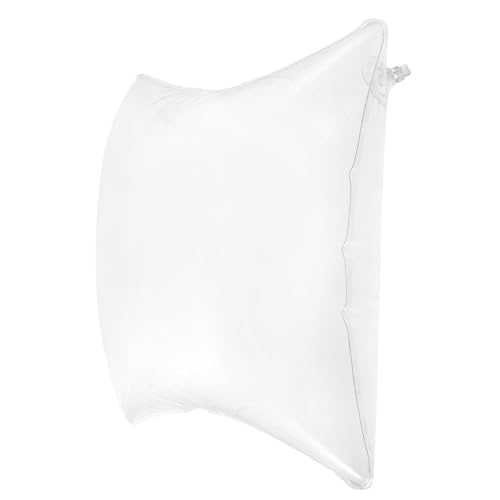 Happyyami Transparent Inflatable Cushion Insert PVC Soft Camping Pillow Lightweight Portable Clear Throw Cushion for Outdoor Travel and Car Use