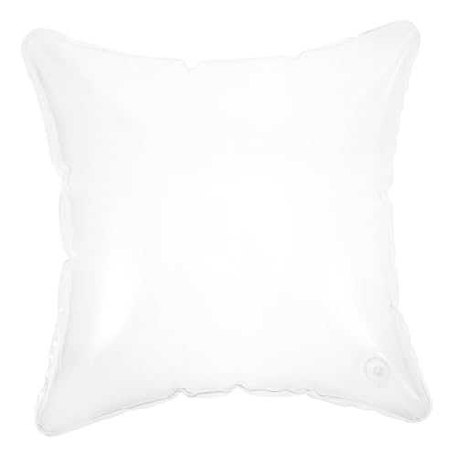 iplusmile Transparent Inflatable Pillow Insert PVC Clear for Camping Outdoor Travel Portable Lightweight Foldable Ergonomic Air Filling Cushion Stuffer for Garden Car Sofa Use