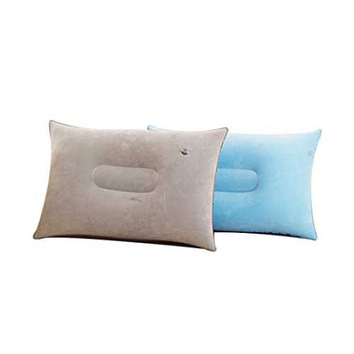 SouiWuzi Inflatable Camping Pillow Air Blow Up Cushion Soft Travel Pillow for Beach Backpacking 2PCS,Blow Up Pillow