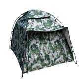 FBITE Tent Camouflage Tent Thicken Rainproof High Capacity 2-3 Person Tent Outdoor Windproof Lightweight Dome Tent