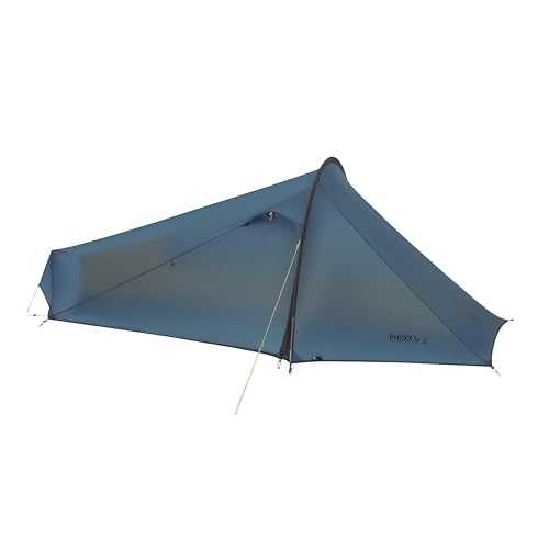 OEX Phoxx I Ultralite Tent for 1 Person with Porch Area, 1 Man, Ultra Lightweight, Compact Pack Size, Easy to Pitch, Single Pole, Backpacking, Hiking, Weekend Trips, Wild Camping, 1500mm HH, Blue