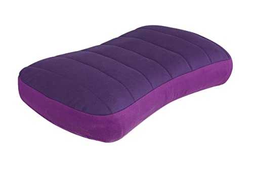 Sea to Summit - Aeros Premium Lumbar Pillow - Inflatable Lower Back Support Pillow - 50D Polyester Fabric - Compact Travel Case - For Work, Travel & Driving - Magenta Purple - 110g