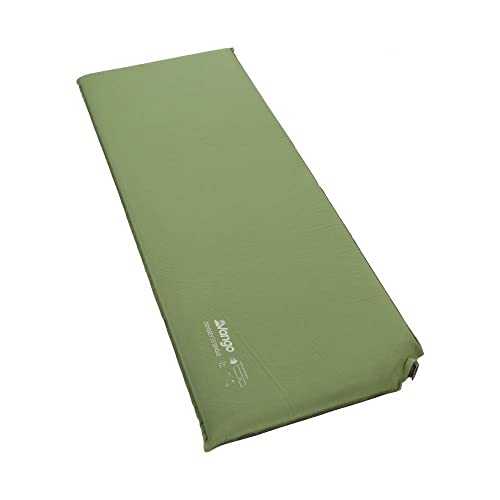 Vango Odyssey Single Self Inflating Camping Mat [Amazon Exclusive], 7.5cm Deep Sleeping Mat, Epsom Green