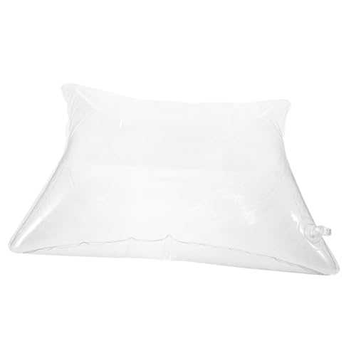 CONGARTENO Transparent Inflatable Pillow for Camping Portable Clear Cushion for Outdoor Use Easy Inflate Deflate Air Pillow for Car Travel Versatile Throw Pillow