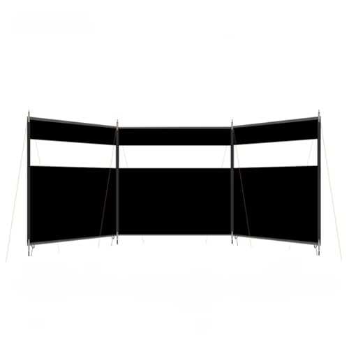 Beach Windscreen Outdoor Cam Wicreen Canvas Picnic Barbecue Barrier Winter T Building Tool Blaened Sle Waterproof Tent(4.4m black)