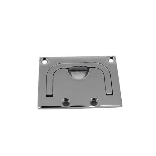 BGTSF 1PCS Deck Slam Hatch 56 * 76mm Square Stainless Steel 316 Flush Mount Marine High Mirror Polishing Locking Latch Sliding Boat Boat Accessories Marine