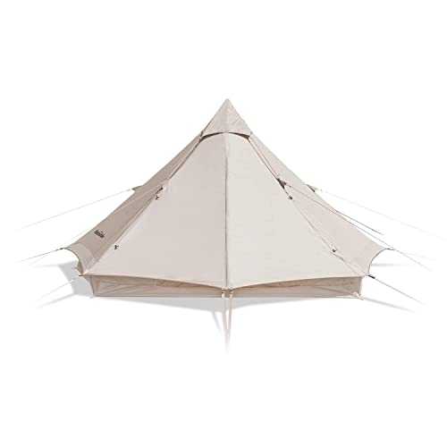 Naturehike Brighten 6.4/12.3 Teepee Tent Cotton Pyramid Tent Multiperson Family Glamping Ridge Tent for Outdoor Camping Picnic Festival