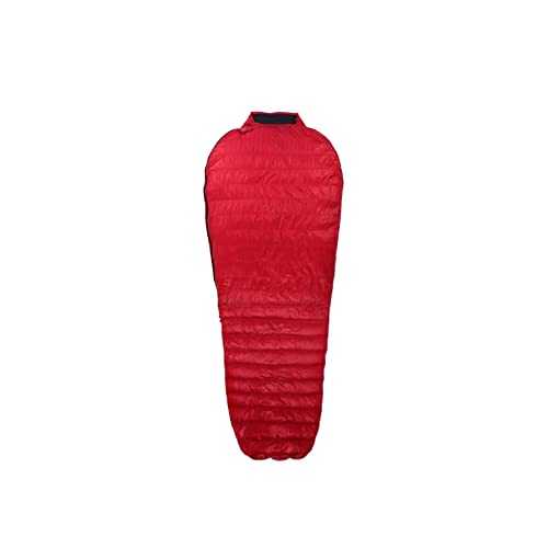 Sleeping Bag Outdoor Camping Ultralight Tent Mummy White Goose Down Three Season Sleeping Bag Nylon Bag Portable Splicing (Nano RED Long)