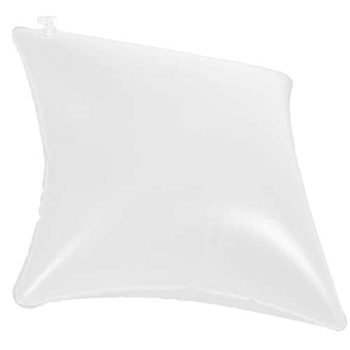 UKCOCO Portable Inflatable Pillow Cushion for Car and Camping Lightweight Travel Insert for Outdoor Use for Waist and Neck Compact Design for Easy Carrying Transparent