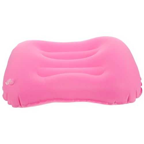 DINHEAROM Inflatable Camping Pillow Ultralight Compressible Ergonomic Travel Pillow for Hiking and Backpacking Compact Design Pink