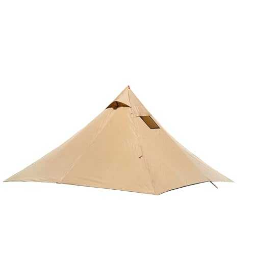 Hot Tent - Teepee Tent Outdoor Camping, Season Backpacking Tents | Breathable Large Space Tipi, Windproof Dome Camping First Tents For Stove Wood Stove 4 Seasons Hunting Trekking Pyramid