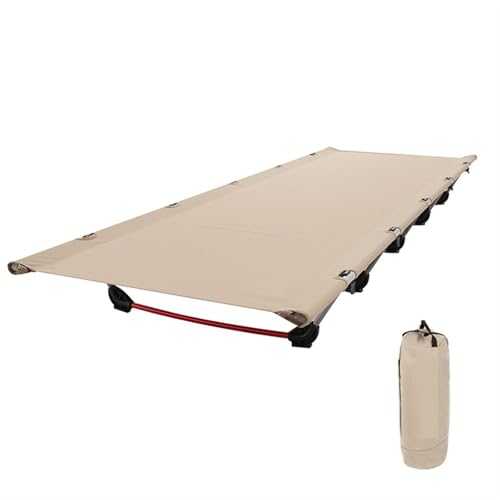 Camping Bed Ultra Light Supplies Hammock Bed Folding Cot Outdoor Hiking Supplies Bed for Travel(Khaki)