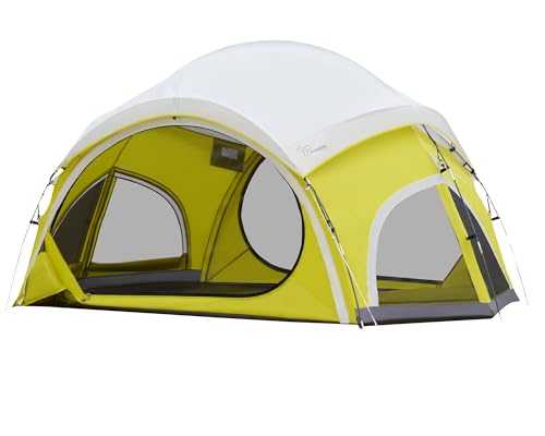 Vidalido 3-4 Person Camping Tent with 2 Door 2 Large Mesh Window Family Dome Tents, Double Layer Waterproof Portable Glamping Tent, Easy Setup Tents for Outdoor Camping Hiking and Backpacking