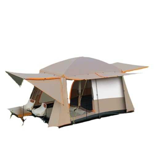 Camping Tent Outdoor Camping Tent With Two Rooms And One Living Room For 4, 8 And 10 People, Rainproof And Portable Tent