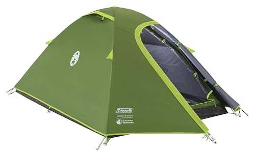 Coleman Tent Darwin 2 BlackOut | Compact 2 Man Dome Tent | Special Darkened Bedroom | Lightweight Camping, Festival and Hiking Tent | 4000mm Waterproof | 2 Person | with Sewn-in Groundsheet