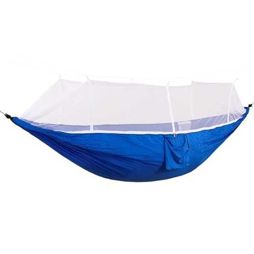 MNEVZX Outdoor Camping Accessories 1/2Person Lightweight Camping Hammock Tent Awning Mosquito Net Hammock Canopy 210T Nylon Hammocks(2 Person Net Blue)