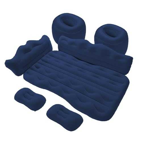 Portable Car Inflatable Air Mattress, car bed backseat, truck bed air mattress, inflatable car seat for amily Trip(Blue)