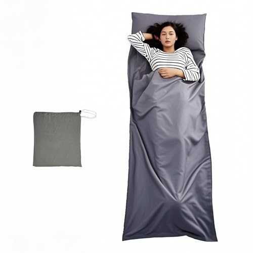 Lightweight Sleeping Bag Liner, Single & Double, Camping, Travel Sleep Sack for Backpacking, Hotels & Hostels
