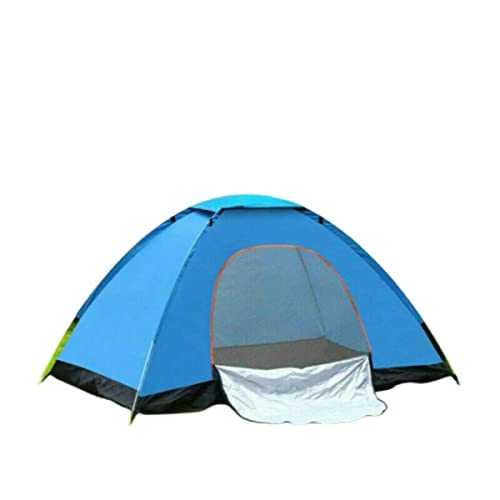 KF PREMIUM Pop Up Dome Tent - Automatic 3-4 Man Person Family Tent Camping Festival Shelter with Waterproof Windproof Material Family Fun Pod for Travel Hiking & More (3-4 Person, Blue)