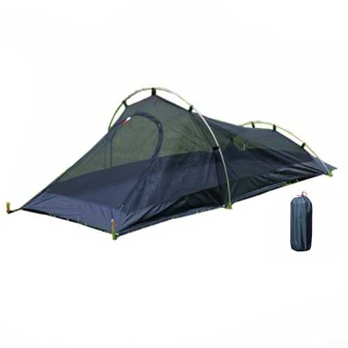 Compact 1 Person Mesh Tent for Camping and Hiking, Easy to Transport with Quick Setup Features
