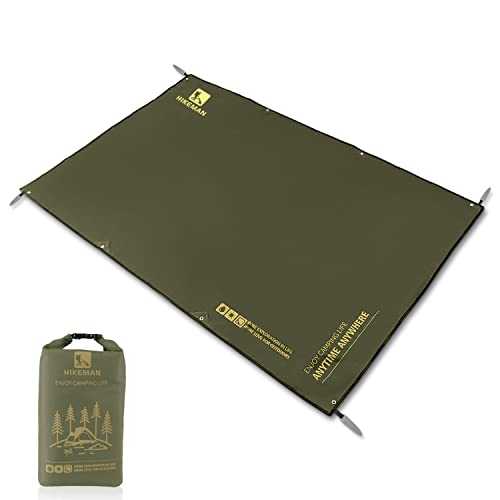 HIKEMAN Waterproof Camping Tent Tarp - Multi-Purpose Tent Footprint Groundsheet Mat,Large Tent Ground Covering Tent & Awning Carpet for Outdoor Camping Hiking Picnic (army green)