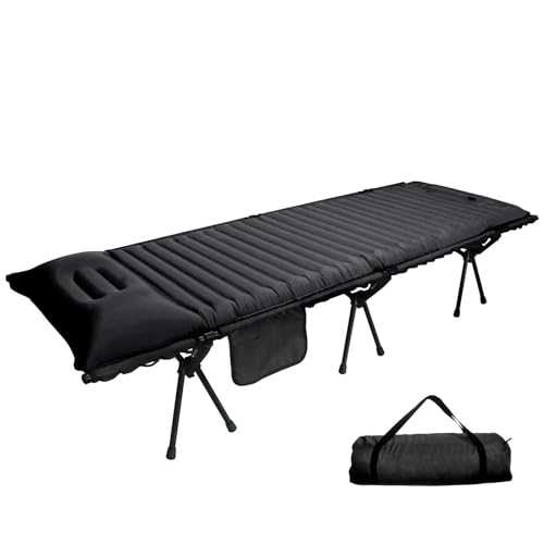 Camping Lightweight Inflatable Camp Bed Outdoor Portable Folding Camp Bed Multifunctional Single Person Rollaway Bed for Travel(D)