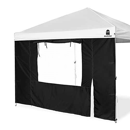 MordenApe Sunshade Sidewall, SunWall with Door and Window for 10×10 Pop Up Canopy, Outdoor Instant Canopies Wall, 1 Piece Only (Black)