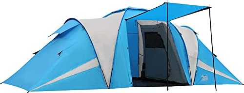 TIMBER RIDGE Camping Tunnel Tent 4-6 Man Large Family Tent With 2 Bedroom 6 Person Tent 3000mm Waterproof With Living Area 6 Man Tents for Camping Outdoor Hiking UV Protection with Carry Bag