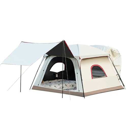 Awning For Sko-da Octavia 2004-2023 2024 2025, Outdoor Waterproof Camping Tent With Sewn-In Groundsheet, Snug Dome Tent With Porch, Rear Fitting Man Family Tent For Vans, Suv