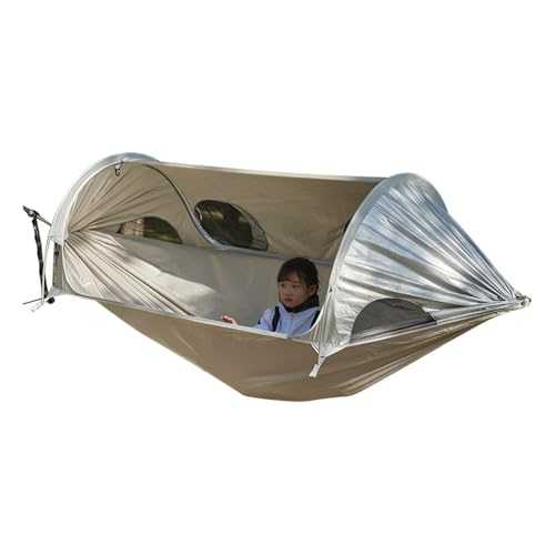 Camping Hammock Double Person,Spacecraft Shape Two Person Hammock - With Anti-gnat Net Swinging Tent Outdoor Resting Bed