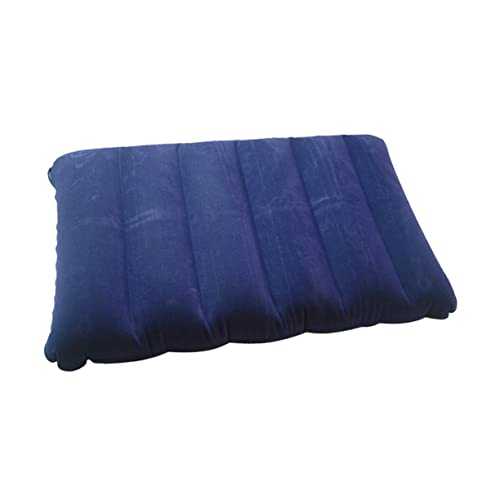 Cabilock 1pc Inflation Cushion Camping Pillow Travel Pillows Pillow for Camping Outdoor Pillow Square Pillow Compressible Pillow Pvc Flocking Inflatable Pillows Neck Pillows Blue