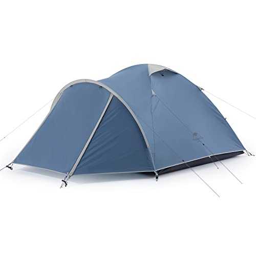 Naturehike Tunnel Tent Camping Tent Family Tent Blackout Tent 4 Man Tent 4 Person Tunnel Tent Light Trekking and Camping Tent with Awning