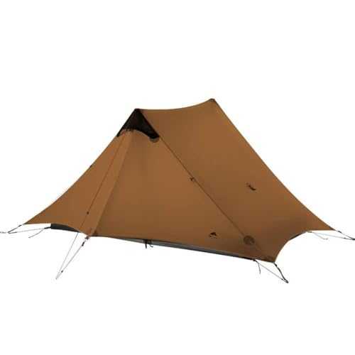 tent 2 3F UL GEAR 2 person 1 person outdoor ultralight camping tent-3 season 4 season professional 15D poleless tent,Khaki 2P 4 Season