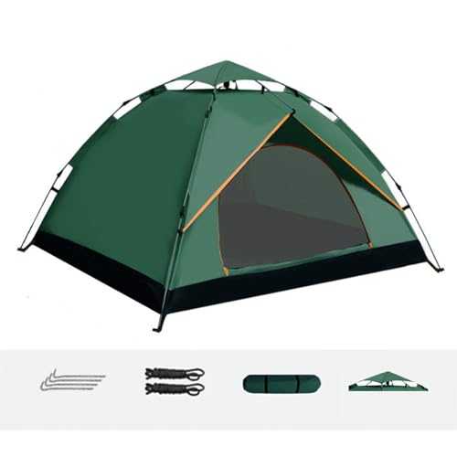 Camping Tent for 2-3 Persons, Instant Pop Up Tent with Windproof Waterproof UV Double Layer Dome Tent Portable Ultralight for Trekking, Camping, Beach, Adventure Etc