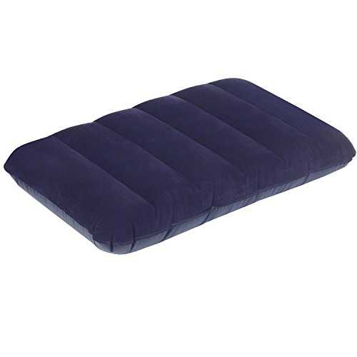 TRIXES Large Navy Blue Inflatable Pillow - Blow up Cushion for Travel and Camping - Soft and Comfortable