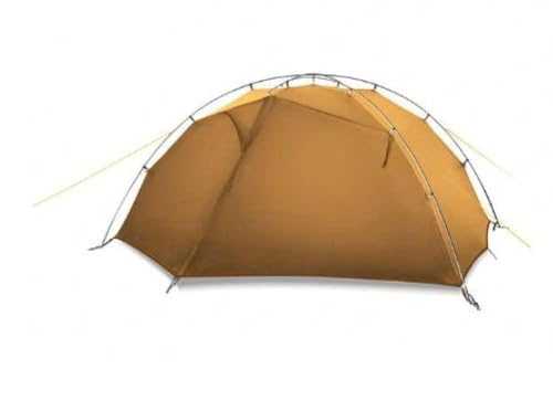 tent Green and white 4-season camping tent-15D nylon double-layer waterproof tent-suitable for 2 people,3 season Khaki